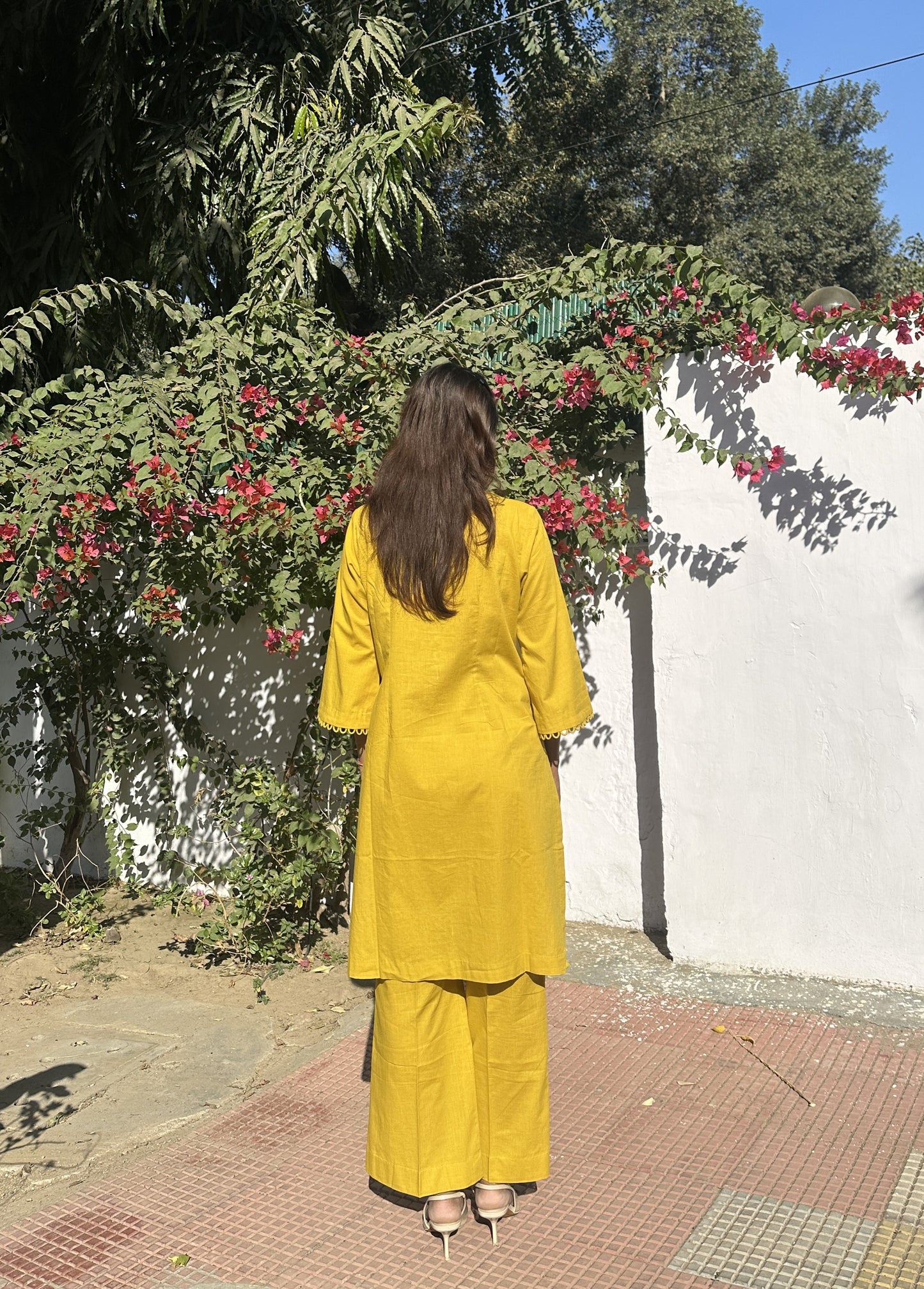 Marigold cotton suit