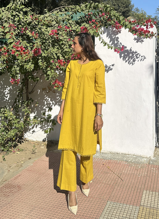 Marigold cotton suit