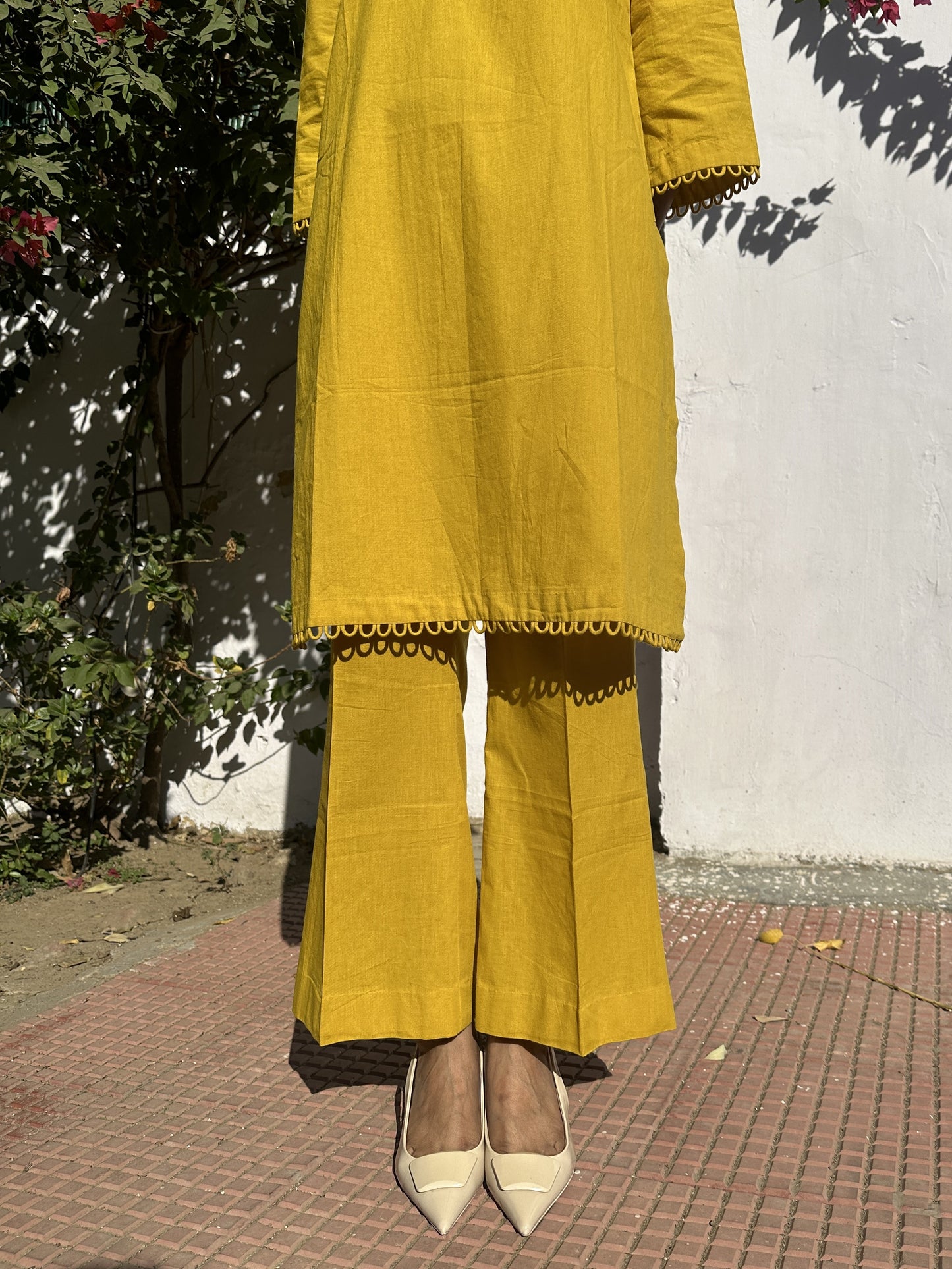 Marigold cotton suit